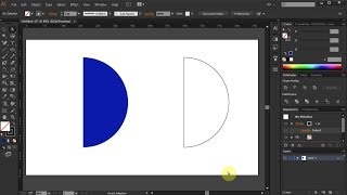 How to Draw a Half Circle in Adobe Illustrator [upl. by Jessee]