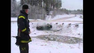 Car accident caught on camera by Swedish TV4s news team  Nyheterna TV4 [upl. by Philipp]