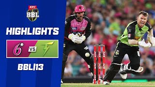 Sydney Sixers v Sydney Thunder  BBL13 [upl. by Noyek]