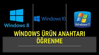 Windows ürün anahtarı görme  Windows 7 Windows 10 Windows 11  Programsız veya Programlı [upl. by Arrahs]