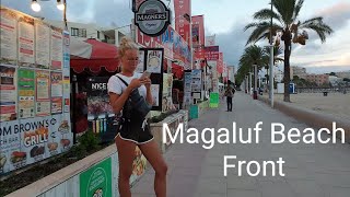 Magaluf  Mallorca  Beach Front Tour 4K 60fps [upl. by Reel]