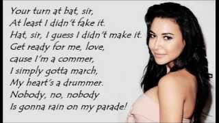 Glee  Dont Rain On My Parade Santana LYRICS [upl. by Rodolphe285]