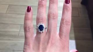 💎Princess Diana Ring  Diamonds amp Blue Sapphire Ring  MJ Gabel [upl. by Ostler63]