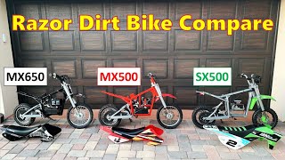 Compare Razor MX650 vs MX500 vs SX500  see them all disassembled [upl. by Kho]