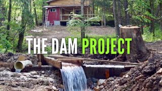 Building A Dam for Hydroelectric Power  Part 1  Off Grid Cabin  EP 22 [upl. by Bronson]