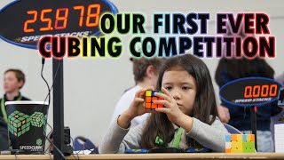 Our First Ever Cubing Competition [upl. by Lleznol]