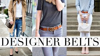 BEST DESIGNER BELTS  GUCCI LOUIS VUITTON amp HERMES BELT REVIEW  Shea Whitney [upl. by Suu]