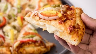 Cheese Burst Pizza Recipe  Homemade Dominos Restaurant Style  CookingShooking [upl. by Naliorf]