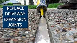 EXPANSION JOINT REPLACEMENT OF CONCRETE DRIVEWAYS [upl. by Lauber]