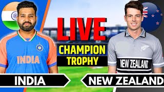 India vs New Zealand Match 12  Live Cricket Match Today  IND vs NZ  Champions Trophy Last 40 Ov [upl. by Lanevuj]