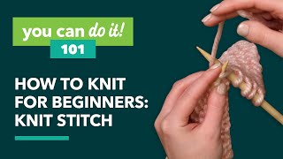 How To Knit Stitch For Beginners [upl. by Terryn]