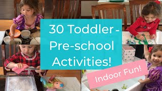 30 ToddlerPreschool Activities How to Keep 14 Year Olds Entertained At Home [upl. by Lunn]