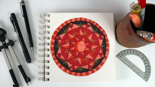 Episode 2 How to Draw Perfectly Symmetrical Mandalas for Beginners [upl. by Alver]