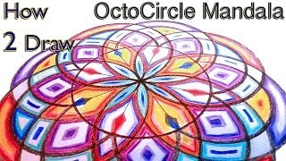 ❁ How To Draw Mandala ❁ OctoCircles  DearingDraws [upl. by Bohun]