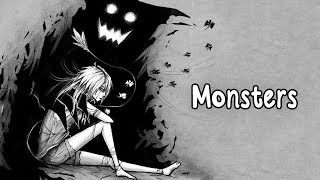 Nightcore  Monsters Ruelle  Lyrics [upl. by Ihab336]