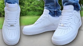 How To BAR LACE Nike Air Force 1s BEST WAY [upl. by Birck980]