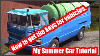 TUTORIAL HOW TO GET THE KEYS FOR THE VAN AND THE TRUCK  My Summer Car TUTORIAL [upl. by Riffle]