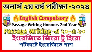 Passage Writing Honours 2nd Year [upl. by Arekahs]