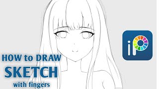 【Ibis Paint X】Tutorial and Tips Drawing Sketch with Fingers [upl. by Redlac]