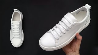 HOW TO BAR LACE YOUR SHOES  SNEAKERS Bar Lacing Styles [upl. by Nodnarg]