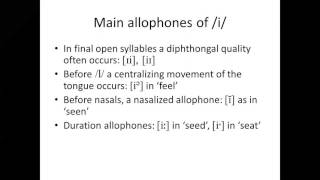 Allophonic Variation [upl. by Kareem]