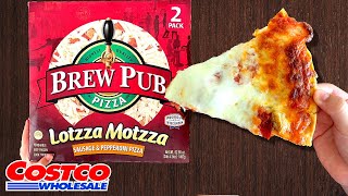 🍕 Brew Pub Lotzza Motzza Sausage amp Pepperoni Pizza  Costco Product Review [upl. by Rizas998]