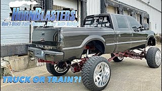 INSTALLING TRAIN HORNS ON MY TRUCK [upl. by Storer]