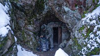 Trapped in a Blizzard Mysterious Cave Shelter Saves My Life [upl. by Sikras]