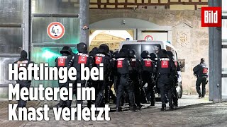 Gefängnismeuterei Polizei stürmt Knast in Thüringen  JVA Untermaßfeld [upl. by Akieluz]