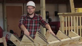 How to Build a Deck Part 9 Stair Install [upl. by Armallas]