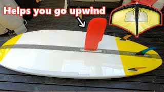 How to Wing Surf Upwind on a SUP by Installing a Centerboard [upl. by Angell263]