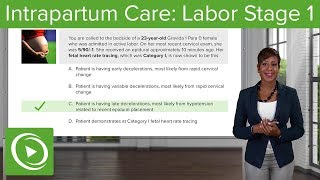 Intrapartum Care Labor Stage 1 – Obstetrics  Lecturio [upl. by Nygem]