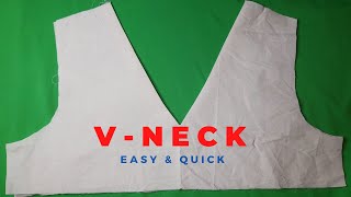 How To Sew And Complete A V Neck  Sewing Tecniques Tutorial For Beginners  CuteLuks [upl. by Browning]