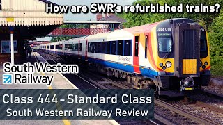 SWR Refurbished Class 444  Standard Class Review Portsmouth to London [upl. by Ardnot]