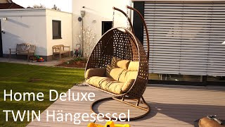 Review amp Aufbau Home Deluxe TWIN Hängesessel mit Gestell für 2 Personen [upl. by Roskes566]