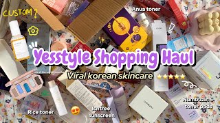 Yesstyle Korean Skincare Haul huge 📦 [upl. by Ahsiloc]